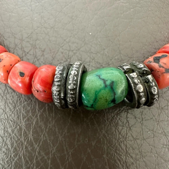 Unique  Old Coral Choker Necklace Take 20%off - Picture 2 of 4